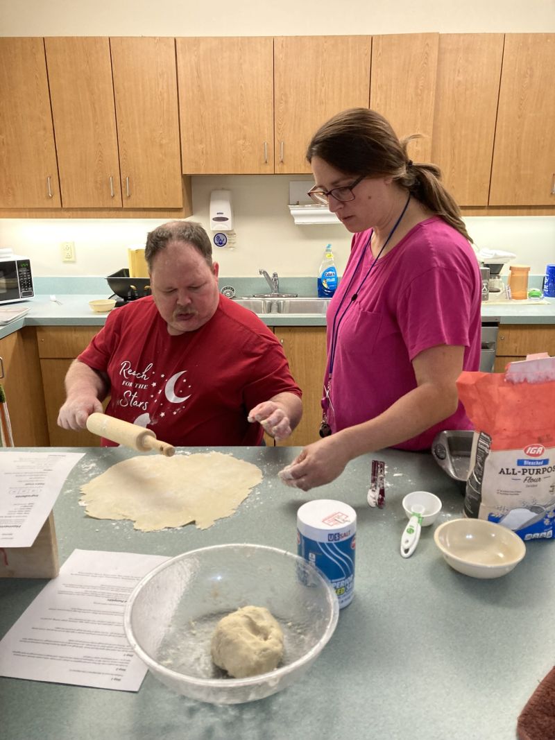 Staff and resident baking