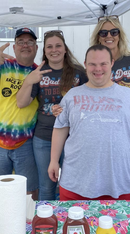 Staff and individuals at Hot Dog Days