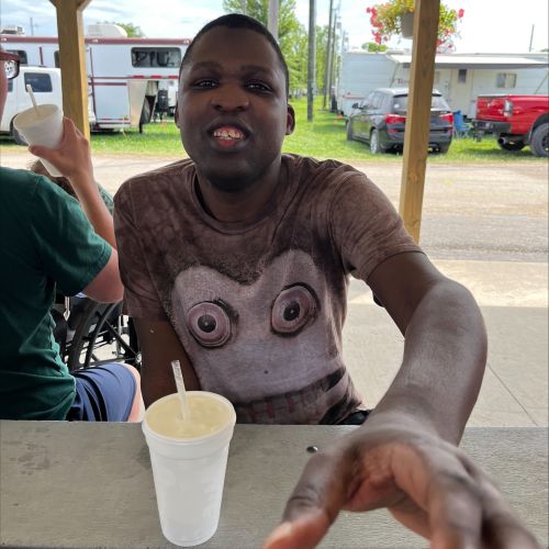 Individual at community event