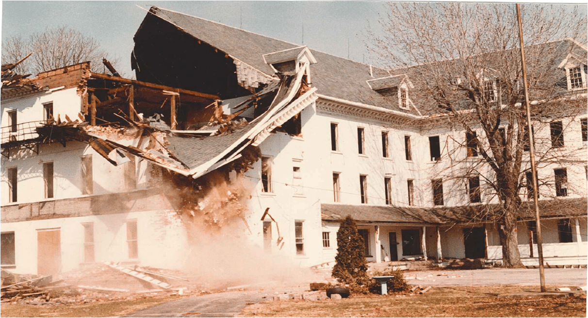 Tearing Down the Old Main Building
